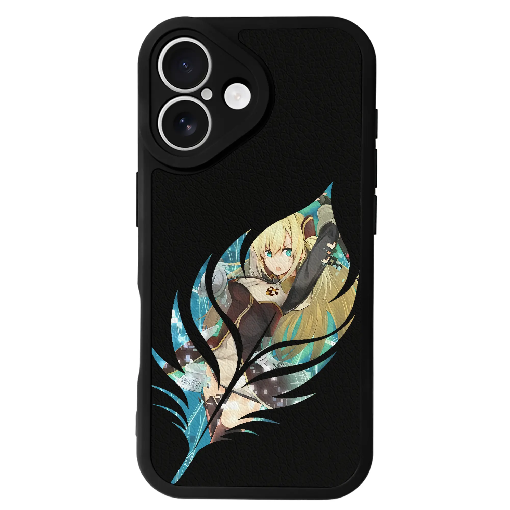 遊☆戯☆王 グッズ,閃刀姫 - IPhone 16シリーズ対応 ・ シリコンスマホケース ・ レザー調 ・ 高精度フィット ・ 耐衝撃 ・ ワイヤレス充電対応 ・ 精密カット